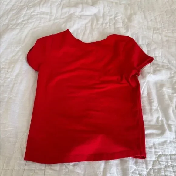 Gina Top Red V-Neck Ruched Women's Top - Picture 8 of 8